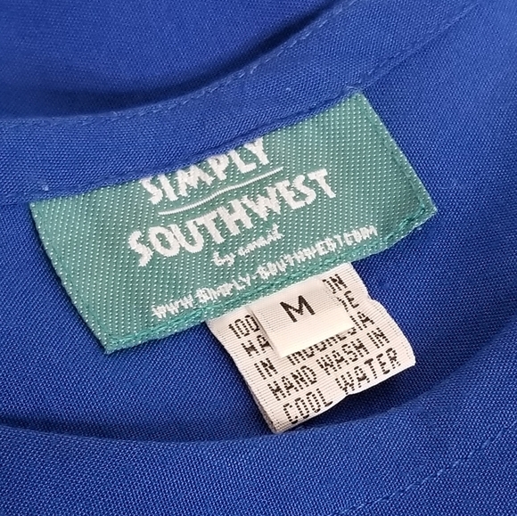 Vintage 3Pc Set Lightweight Cardigan Top Pants Women's Size Med Simply Southwest - Picture 12 of 12